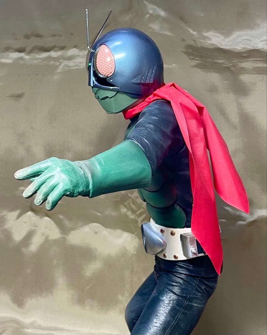 仮面ライダー旧1号リペイント完成品(検索 ビリケン メディコム 1/1マスク)