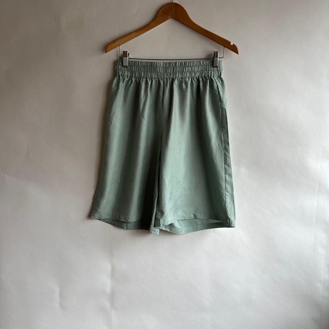Opera sport +veneda ミントグリーン ハーフパンツ シルク