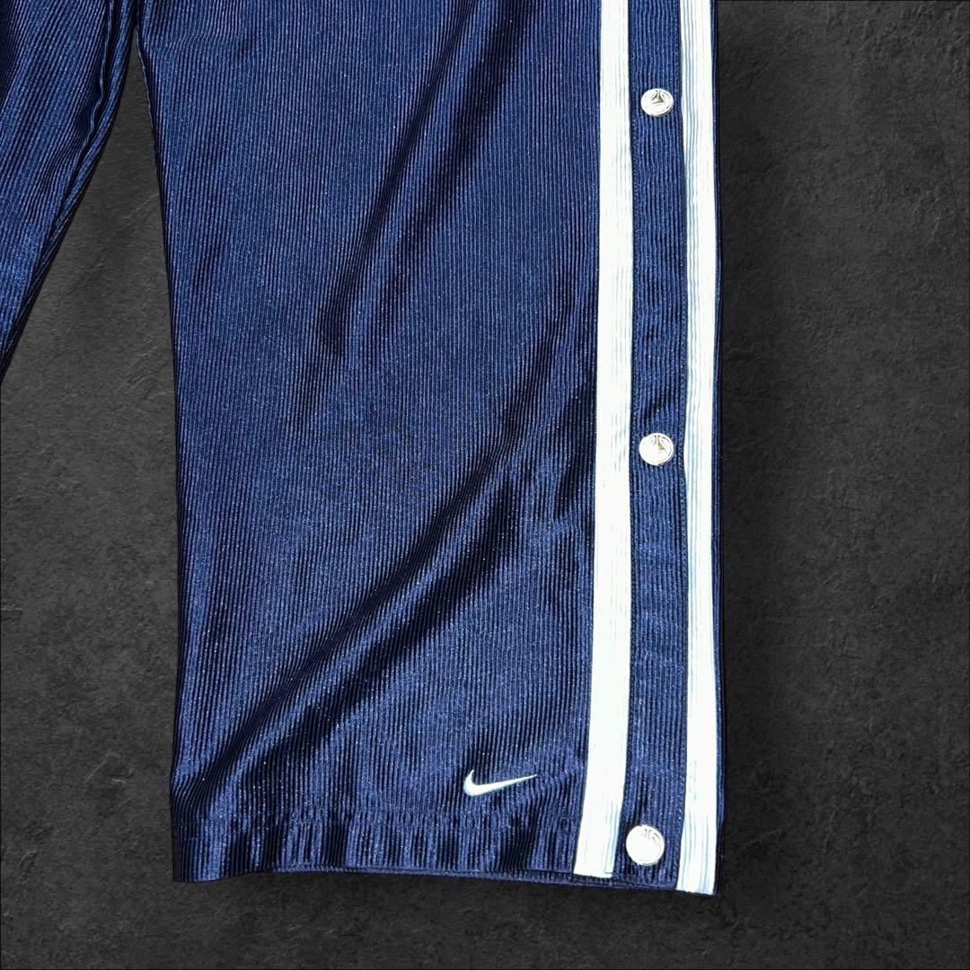 NIKE サイドスナップ トラックパンツ 紺 L 00sバイブス 刺繍タグ