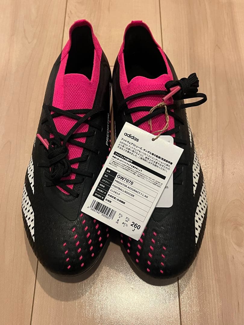adidas Predator 26.0cm AG ブラック、ピンク