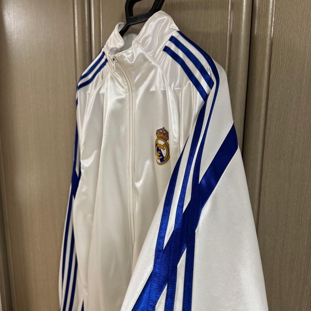 adidas製 レアル・マドリードトラックジャケット 2XOサイズ/ホワイト