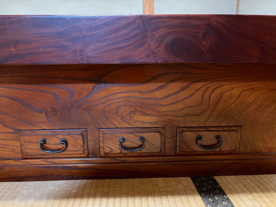 【未使用品】高級囲炉裏テーブル　古民家家具　工芸品　箱火鉢　座卓　送料込