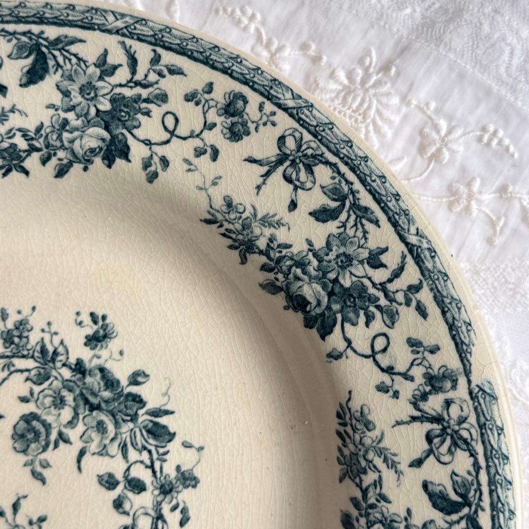 フランスアンティーク　Gien Bouquets de roses 深皿②