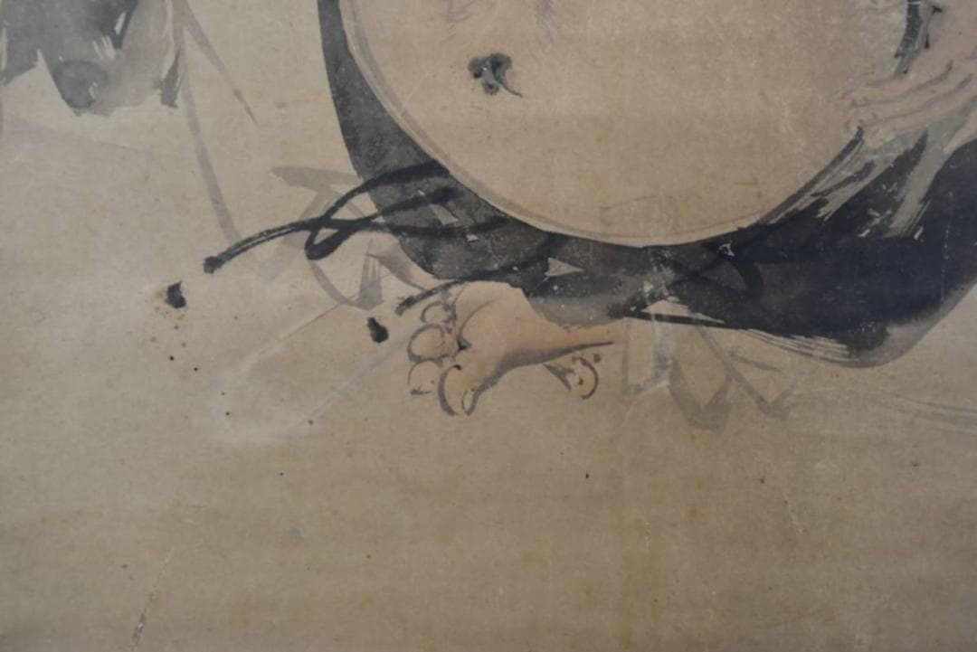 【真作】望月玉渓/布袋図/大幅/掛軸/名家伝来/AA-489