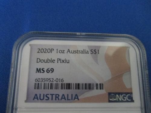 金運アップ！高鑑定付き　2020年P　オーストラリア　ダブルヒキュウ銀貨