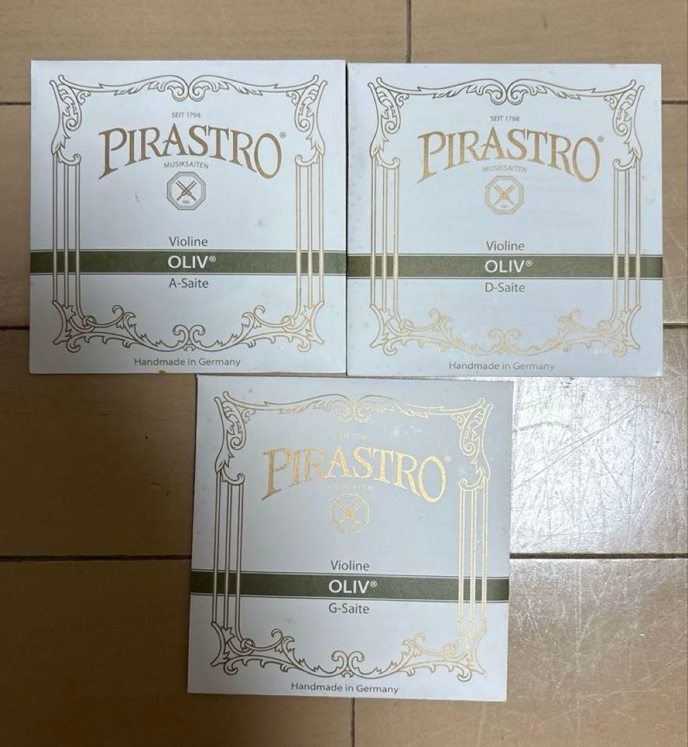 バイオリン弦　オリーブ 中古　A線〜G線