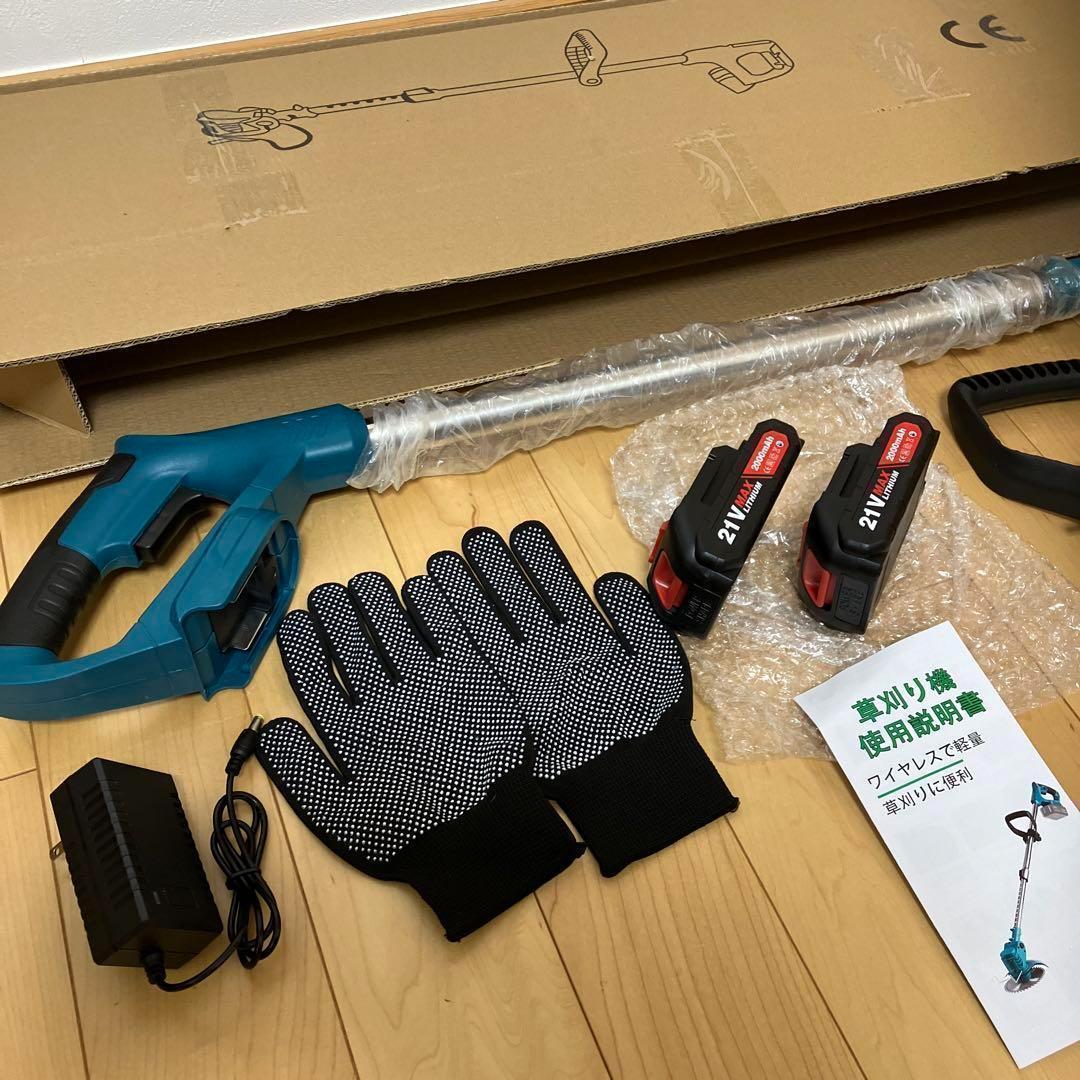 週末セール❣️草刈機 充電式 電動 コードレス 軽量 伸縮可能 草刈り機 3