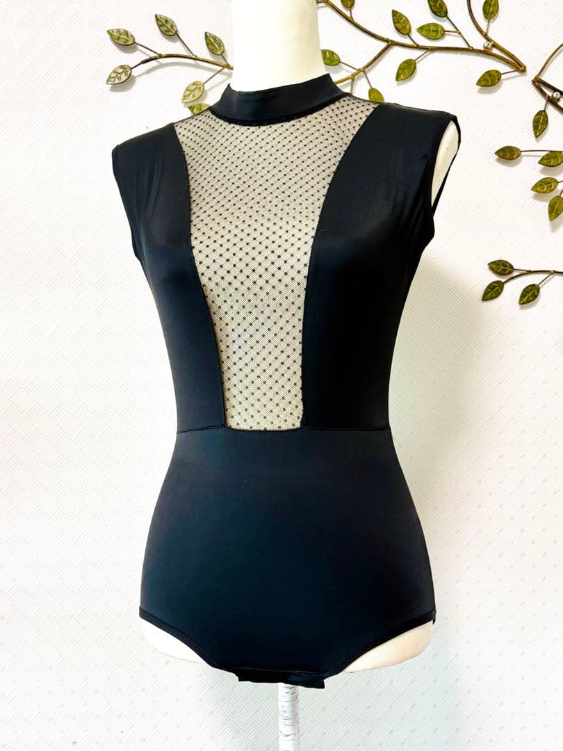 社交ダンス★新作★パーティー★レッスン★レオタード★スカート★ドット★シースルー