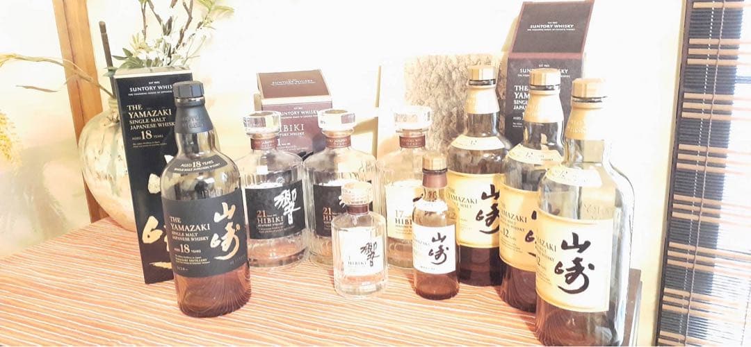 サントリー山崎18年・響21年　空瓶 箱付き　ディスプレイ・コレクション用