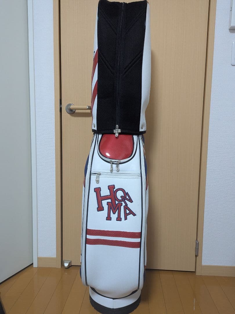 HONMA キャディバッグ ホワイト/レッド/ブルー
