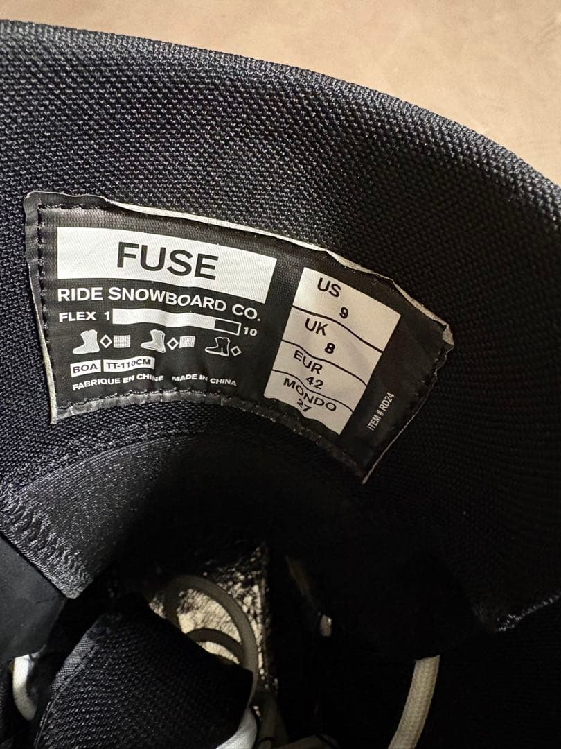 RIDE FUSE スノーボードブーツ US9 27cm 美品　ホワイトミント