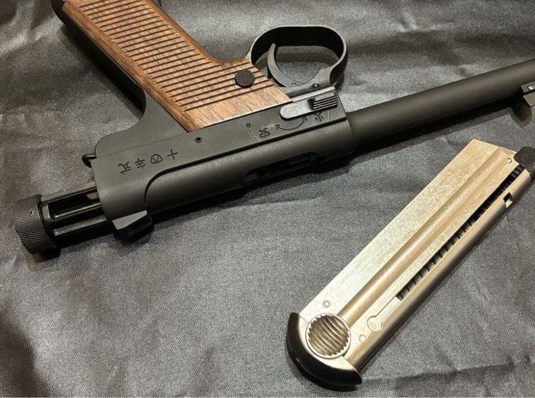 マルシン 南部十四年式拳銃 後期 HW 木製グリップ ガスガン