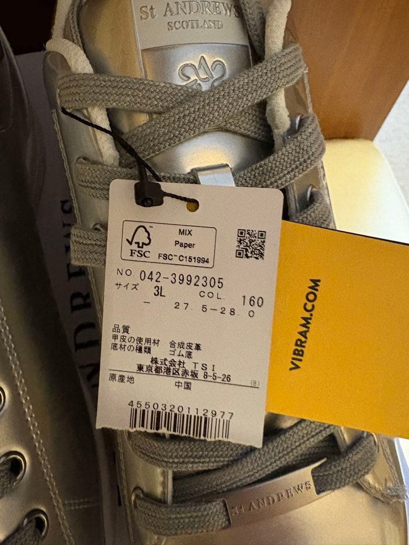 【新品格安・半額以下】セントアンドリュース　ゴルフシューズ　靴袋付き