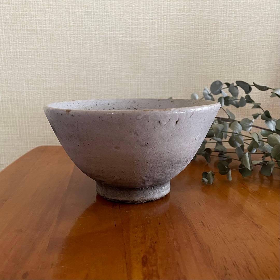 白磁茶碗 詳細不明 検）李朝 堅手 高麗茶碗 朝鮮美術 粉引 井戸茶碗 茶道具