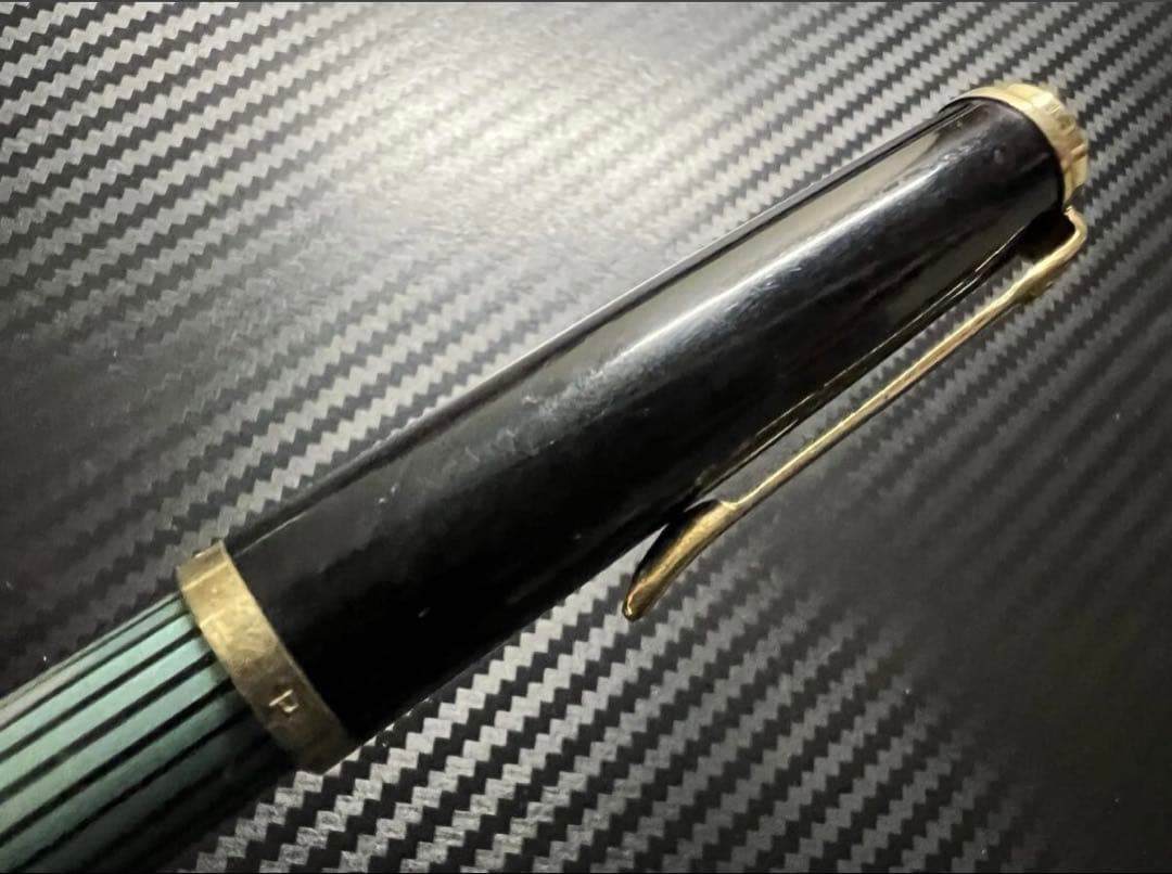 極美品 ペリカン 400NN M&K 緑縞 M 中字 万年筆