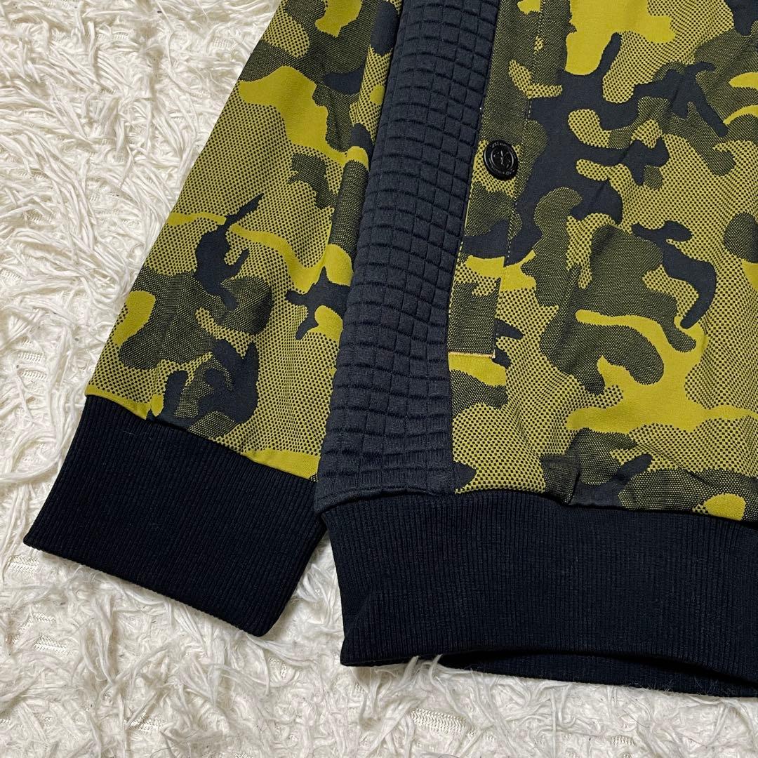 【未使用品】ジップスウェットジャケット イエロー 3L カモフラ ゴルフ