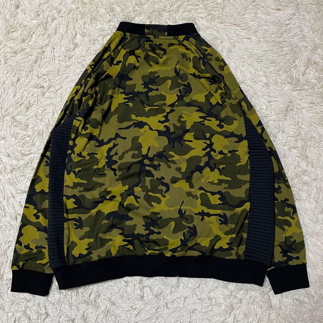 【未使用品】ジップスウェットジャケット イエロー 3L カモフラ ゴルフ