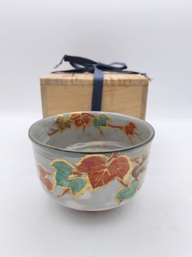 c581 茶碗 乾山 蔦 宮川香せつ 木箱 茶道具 古物