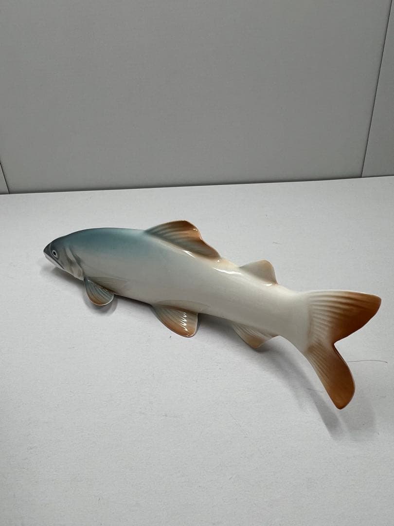 オールドノリタケ　置物　鮎　フィギリン