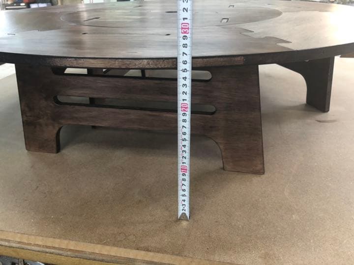 組立式ドーナツテーブル　ワックスコーティング済　ギア　ヘキサゴン　アウトドア