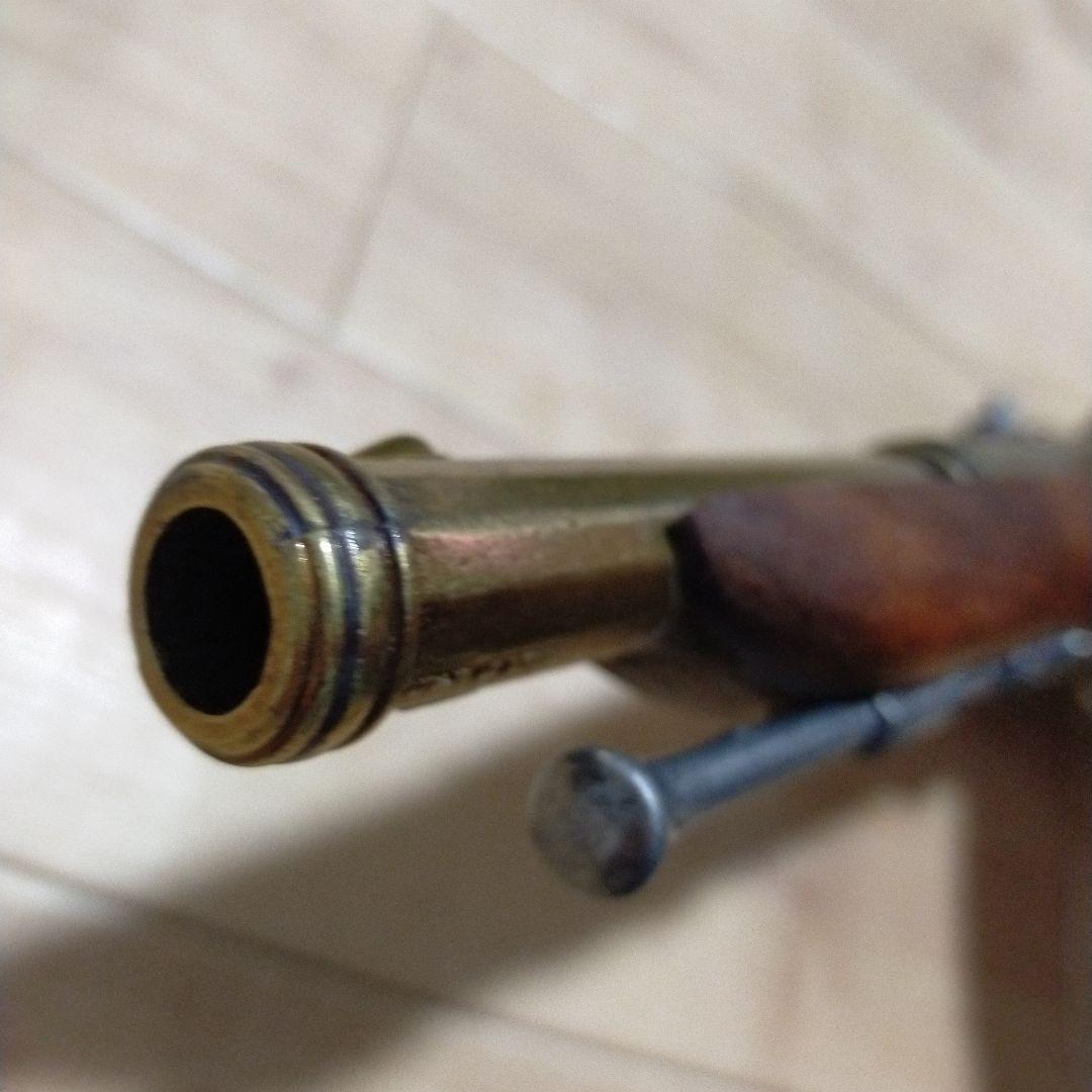 古風な装飾付きモデルガン 約34.5cm 飾り 工芸品