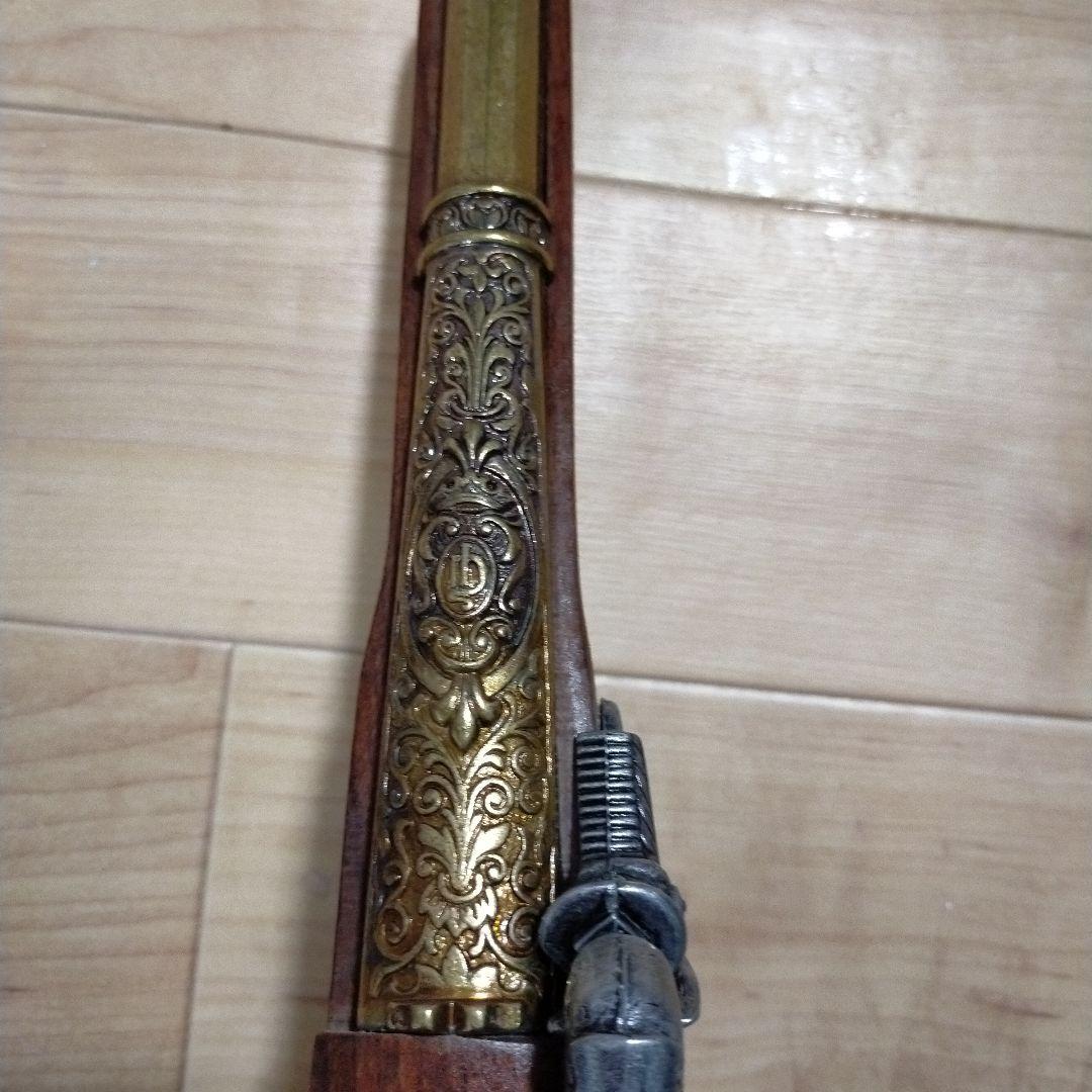 古風な装飾付きモデルガン 約34.5cm 飾り 工芸品