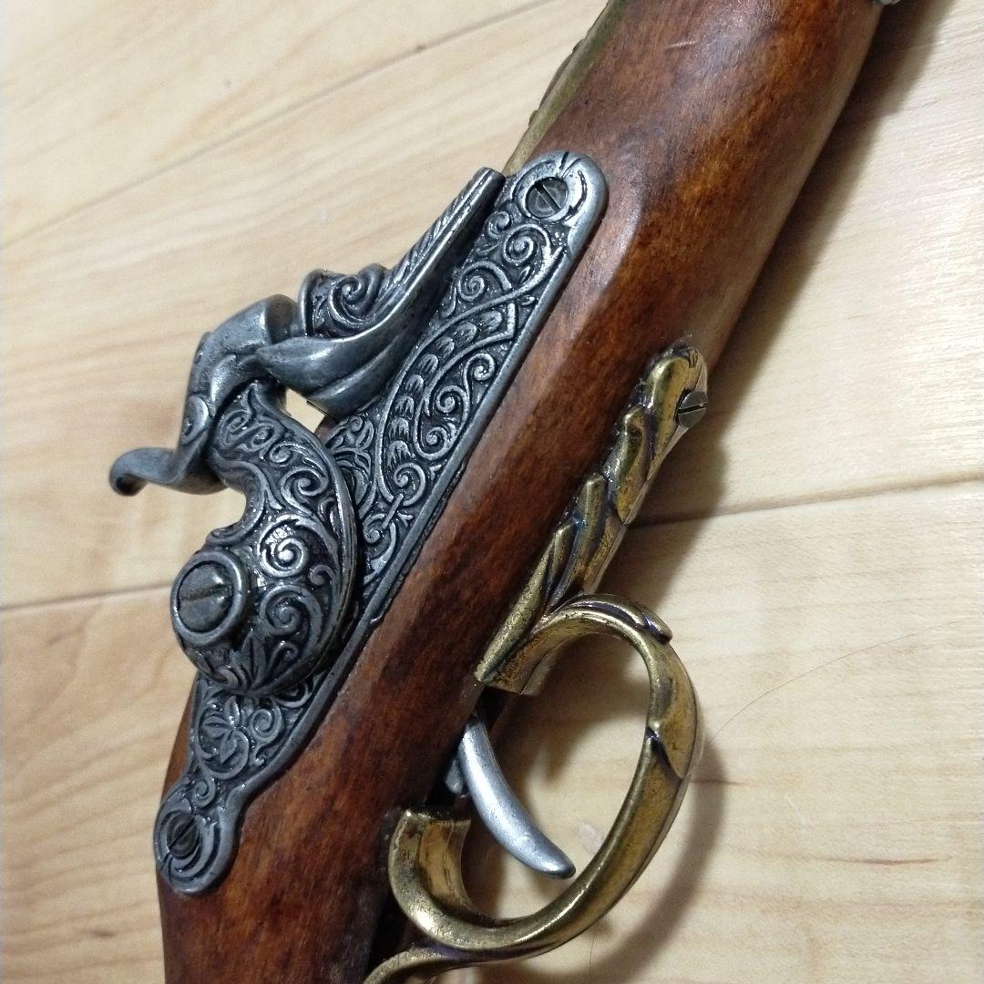 古風な装飾付きモデルガン 約34.5cm 飾り 工芸品