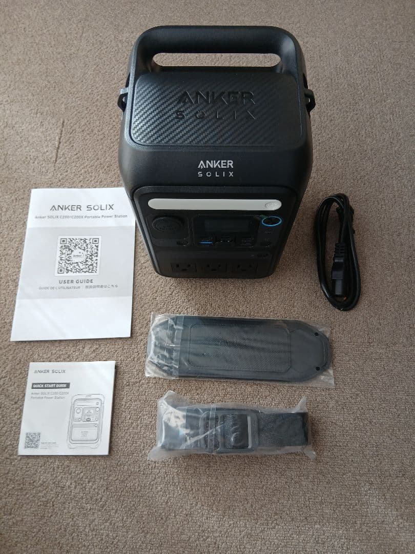 ANKER ポータブル電源 C200 ANKER ソーラパネル PS60