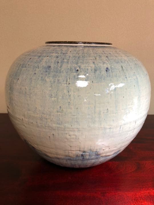 No.57☆送料無料☆熊本☆玉名☆西照寺窯☆林清治☆大花瓶☆箱付き☆