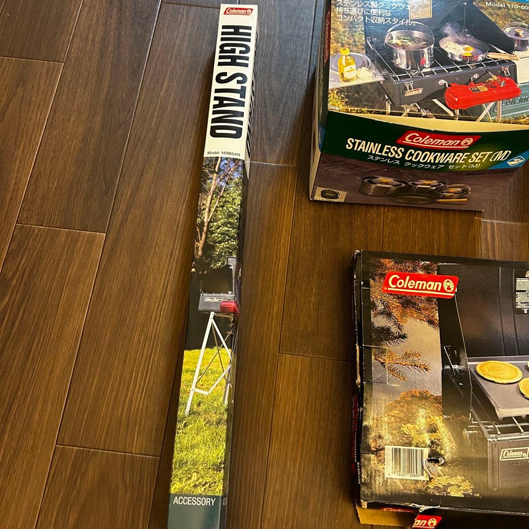Coleman メラミンテーブル　クックウェアセット 鉄板