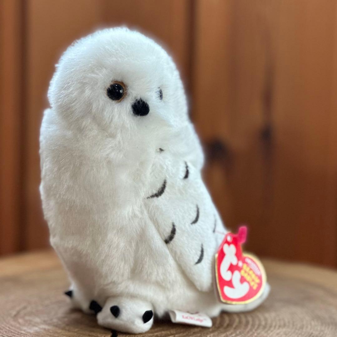 【希少•入手困難】tyビーニーベイビーズ 白フクロウぬいぐるみ　※限定品
