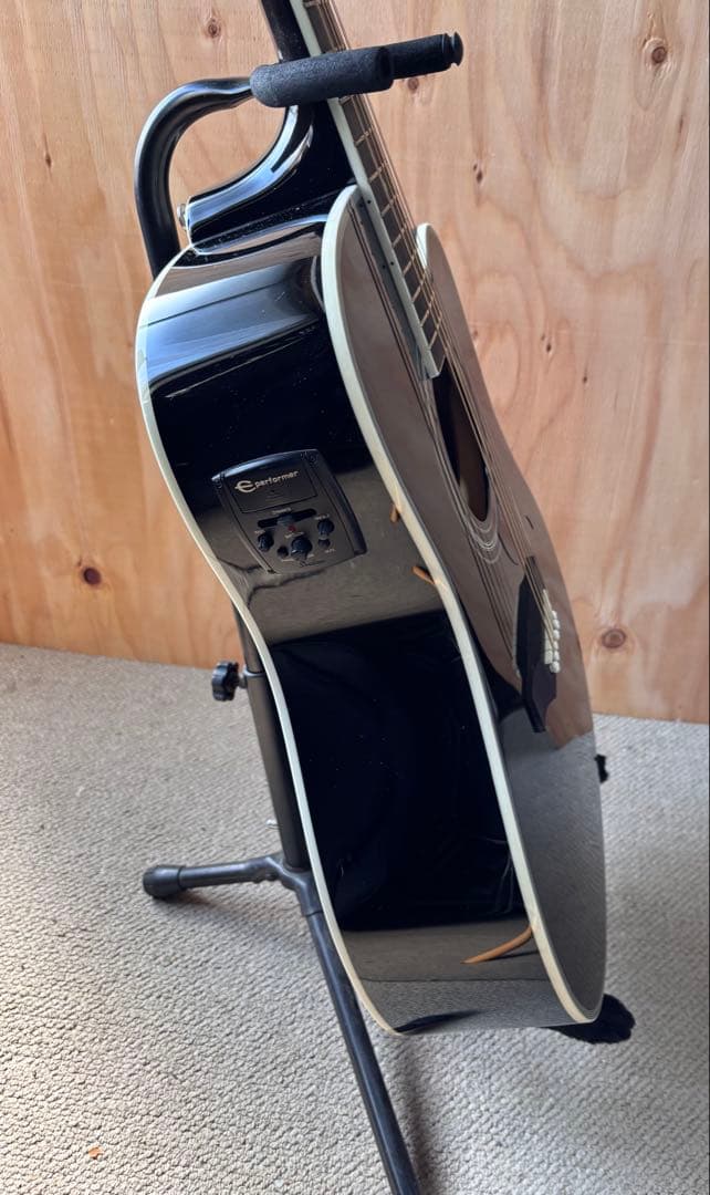 トップ単板　Epiphone FT-350SCE ブラック　ペグ換装品