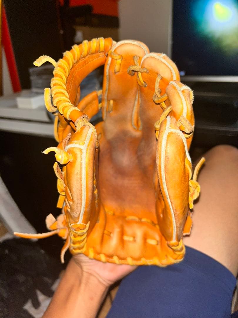 の*ー様 久保田スラッガー　軟式グローブ 内野用　オレンジ