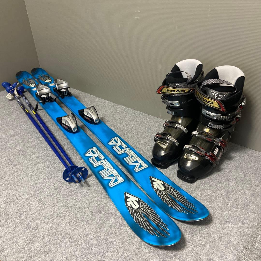 ★メンテナンス済　大人スキーセット　板163cm ブーツ27cm