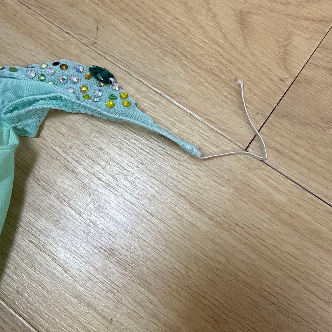 6328★S ミントグリーン カラフビジュー スタンダード ドレス社交ダンス