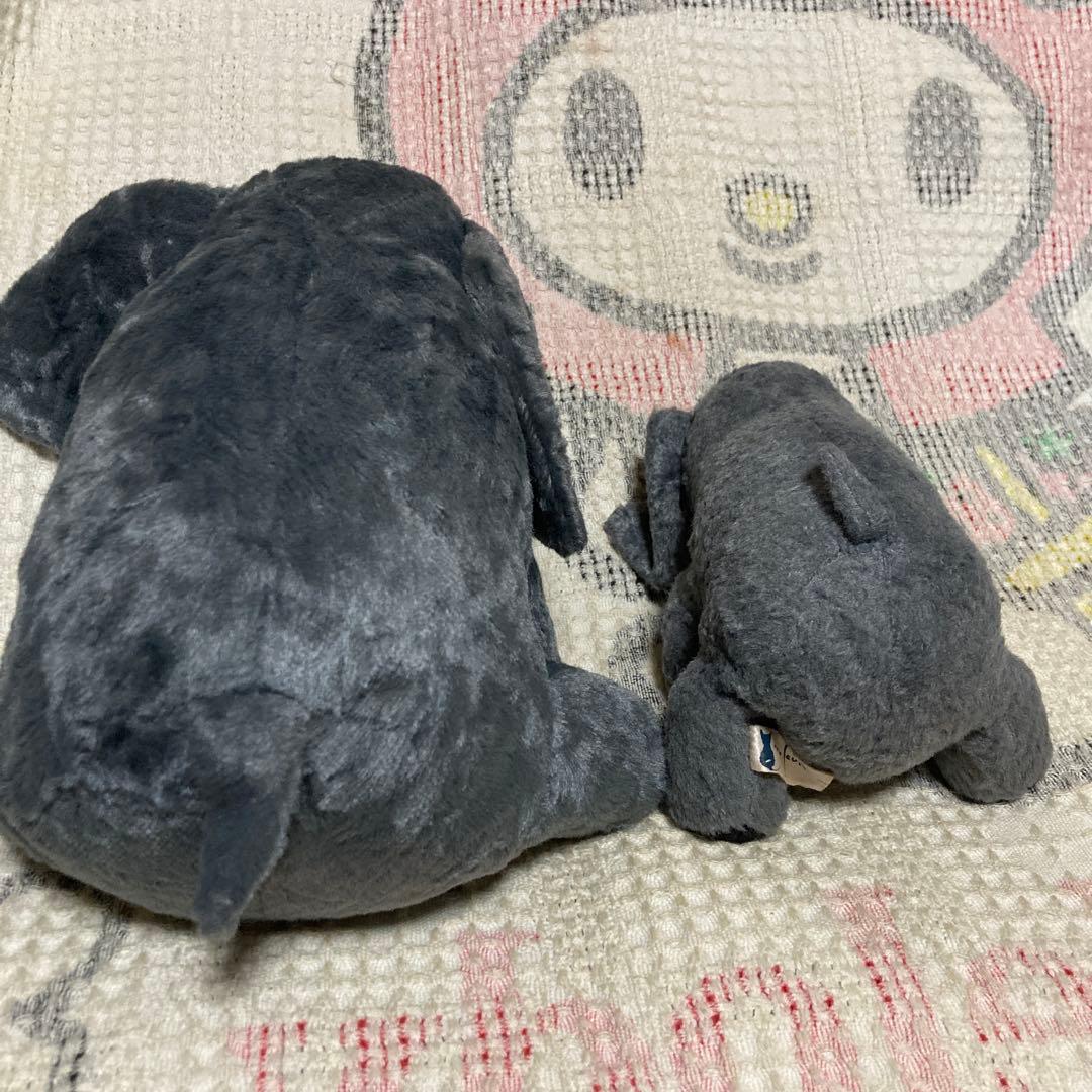 モンスイユ　ゾウ　ぬいぐるみ　2コセット 中古品　バラ売り不可