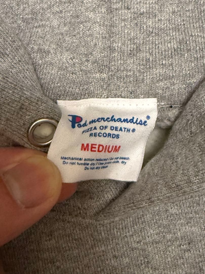 PIZZA OF DEATH RECORDS パーカー グレー　Mサイズ