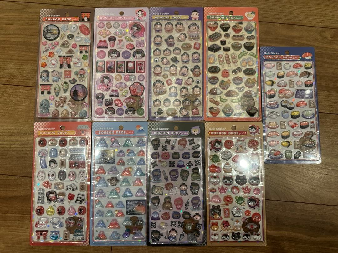 【正規品】ボンボンドロップシール　和柄　9種セット