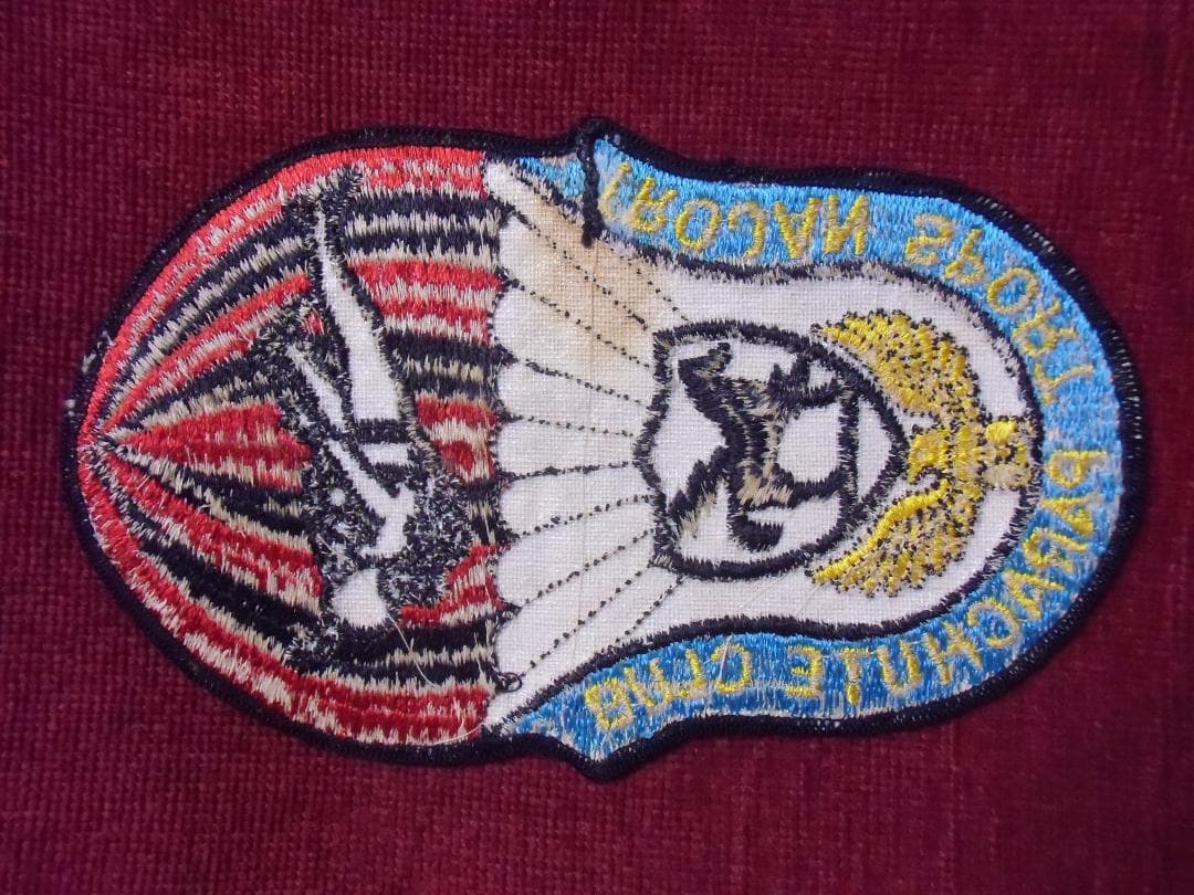 ★アメリカ軍＊第１０ＳＦ＊トロイの木馬スポーツパラシュートクラブ徽章（実物）