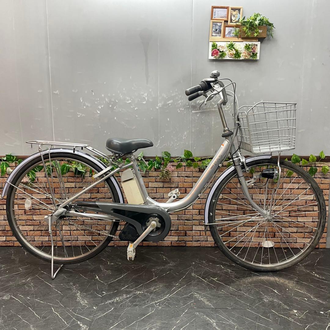 【93】電動自転車 YAMAHA PAS シルバー 26インチ