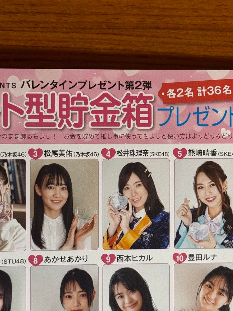 松尾美佑　乃木坂46 直筆サイン入りハート型貯金箱　2名限定　抽プレ　当選品