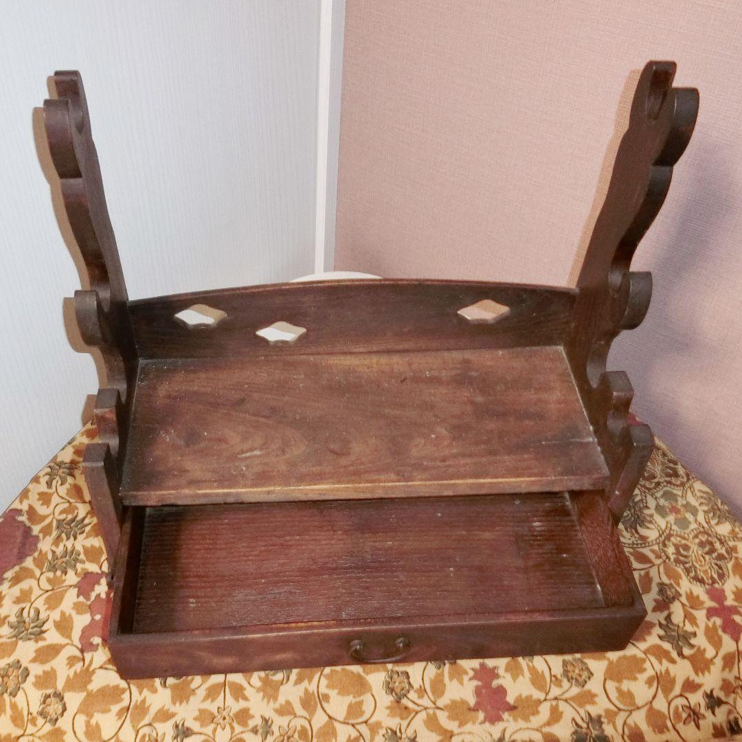 刀掛け　木製　引き出し付き