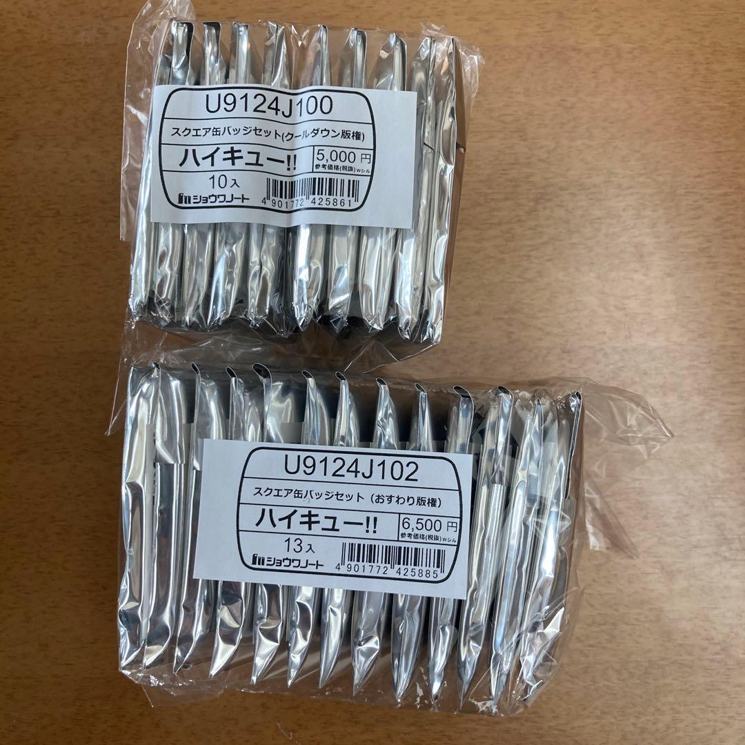 ハイキュー スクエア缶バッジ クールダウン おすわり セット