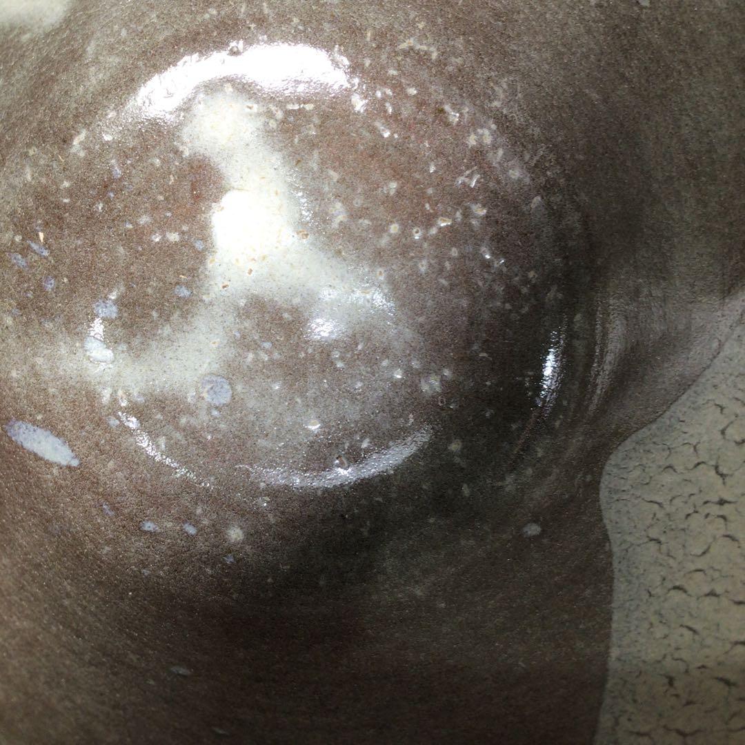 Ｎ７５３　水指　『高取焼』『十一代静山造』『表千家　堀内宗完箱書』　共箱　茶道具