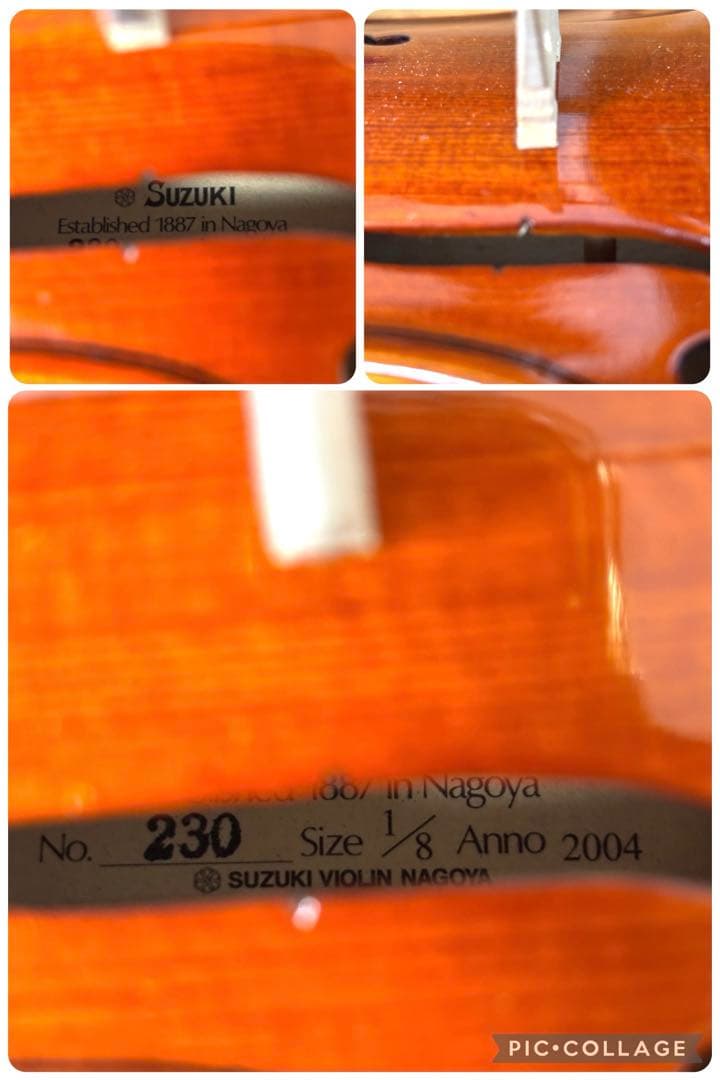 【弦張り替え済み】スズキ　バイオリン　No.230 1/8 2004年