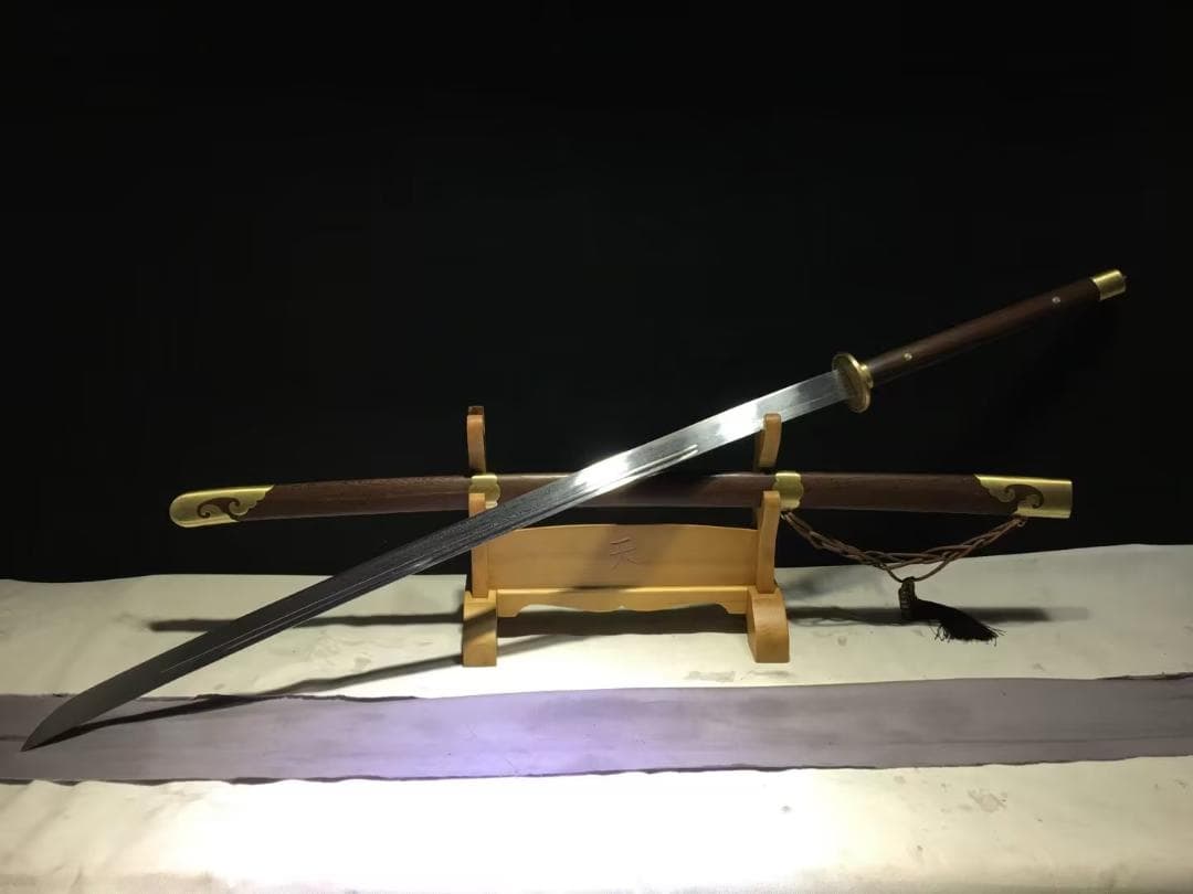 純銅装模様鋼延長苗刀 日本刀 模造刀 居合刀