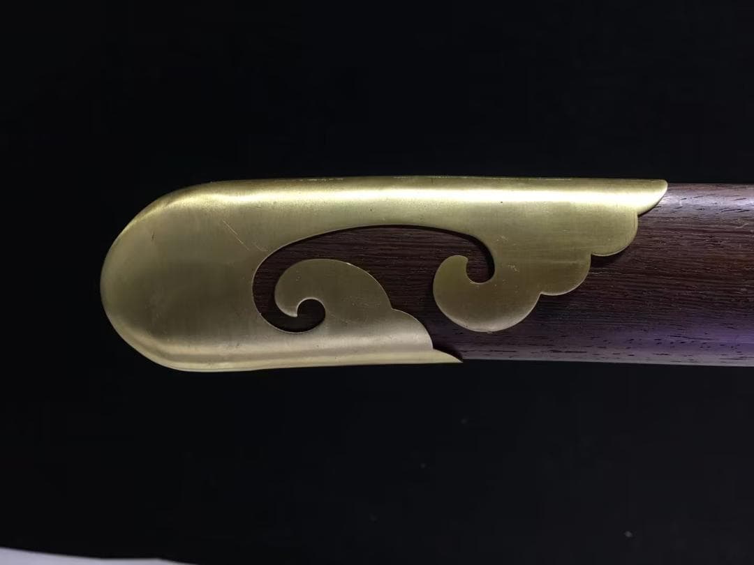 純銅装模様鋼延長苗刀 日本刀 模造刀 居合刀