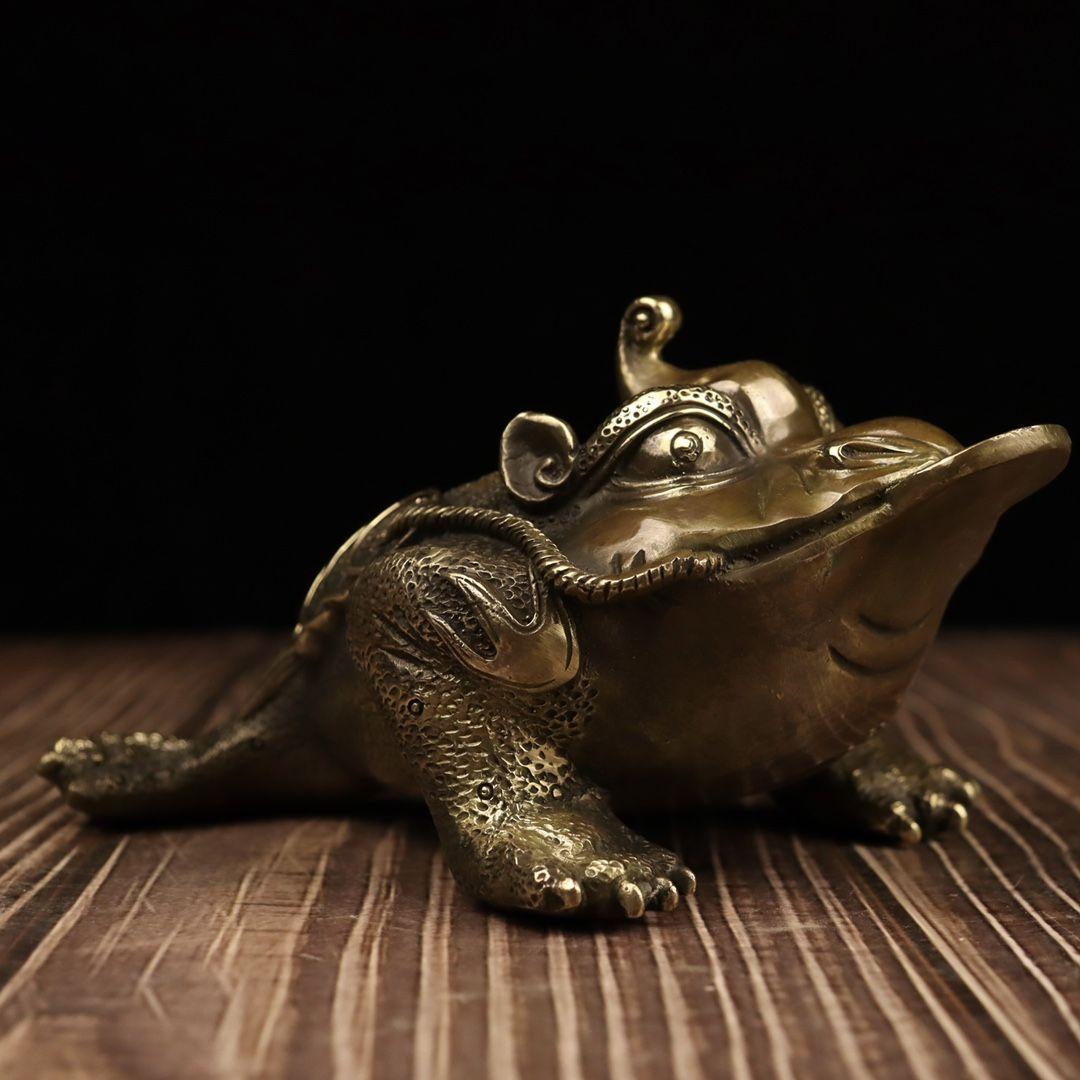 招財進宝 三足金蟾 鎮宅 辟邪 開運 風水 工芸品 美術品 置物