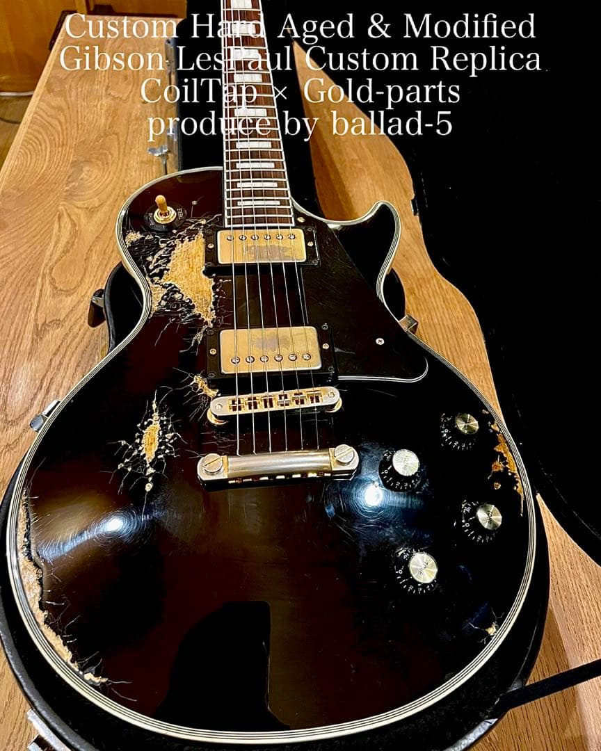 ハードレリック&エイジド レスポールカスタムタイプ/コイルタップ ゴールドパーツ