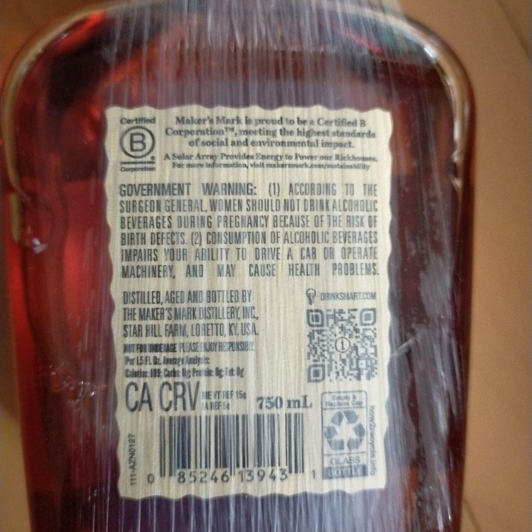 未開封品　Dodgers 限定版 Maker's Mark 750mL 45%